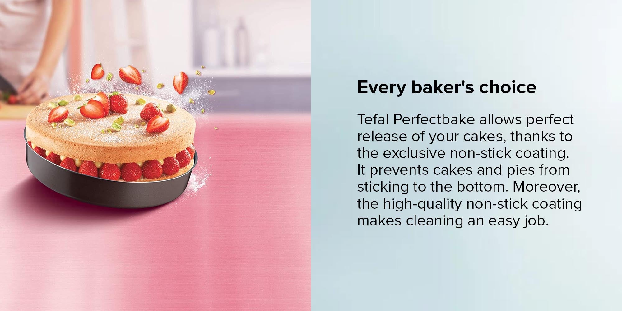 Perfectbake 26Cm Round Cake Mold, Aluminum Non-Stick Brown/Black 26cm