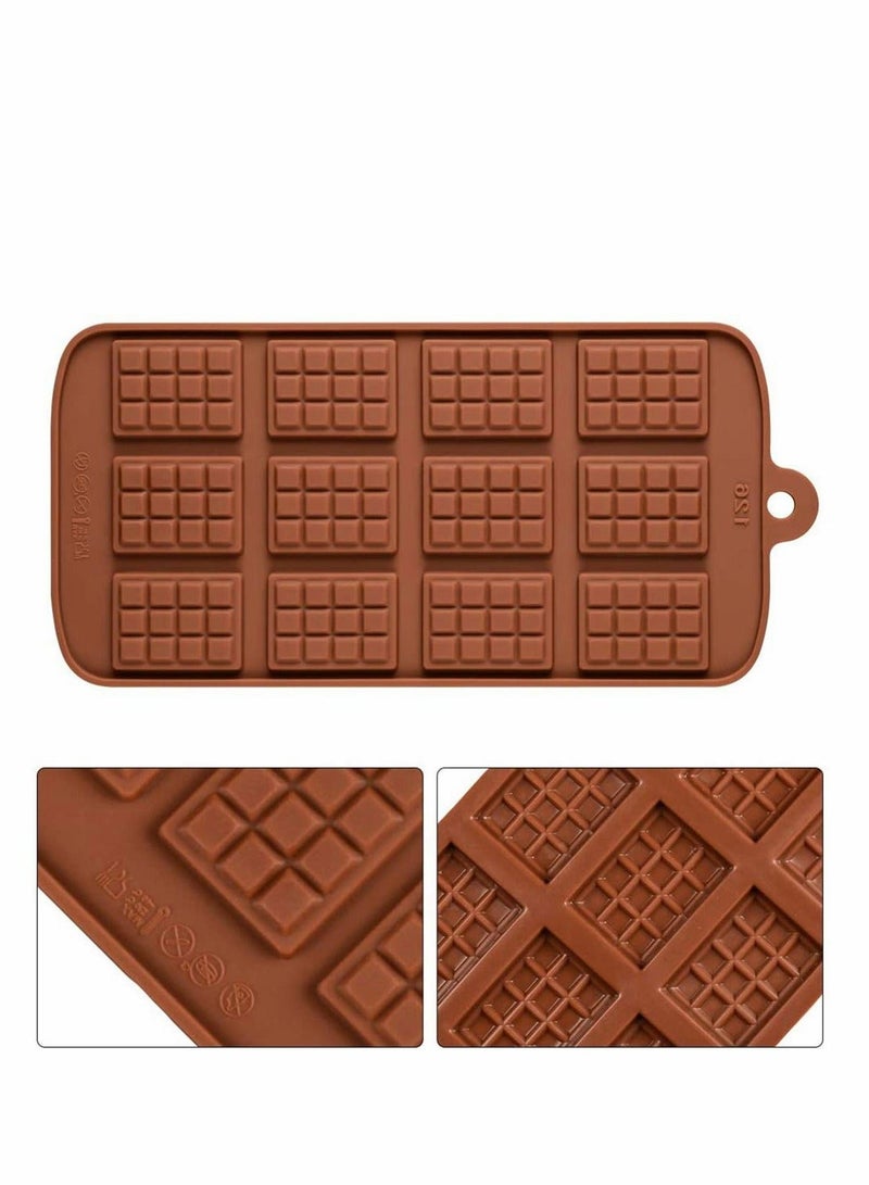 Square Silicone Candy Molds for Hard Chocolate Gummy Caramel, Ganache, Ice Cubes, Pack of 4