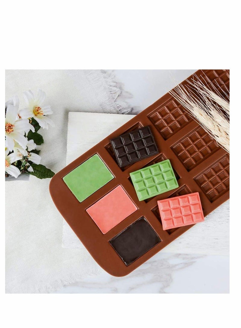 Square Silicone Candy Molds for Hard Chocolate Gummy Caramel, Ganache, Ice Cubes, Pack of 4
