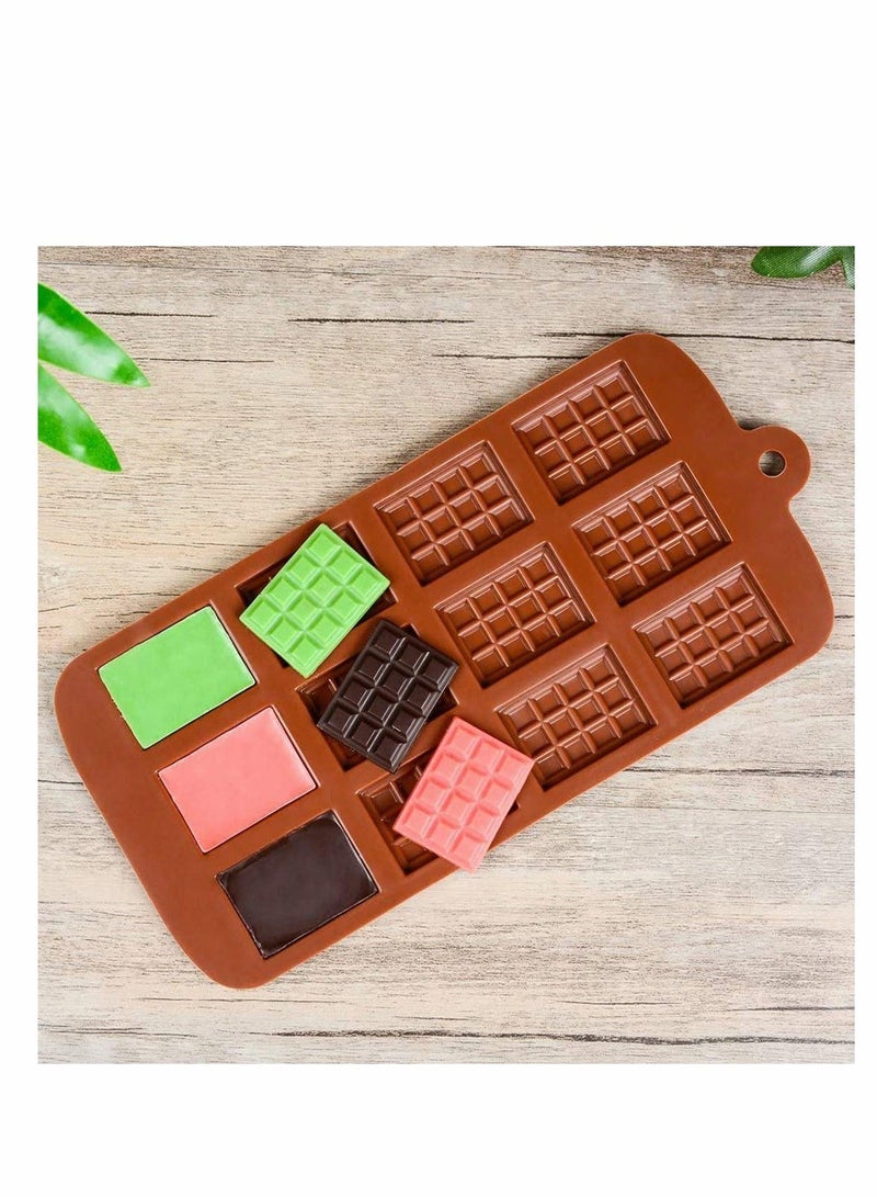 Square Silicone Candy Molds for Hard Chocolate Gummy Caramel, Ganache, Ice Cubes, Pack of 4