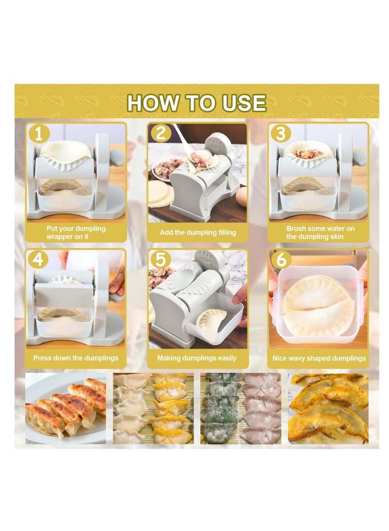 Household Dumpling Maker Press Manual Tool, Mould Hand-Press Handheld Empanadas Pierogi for Home Kitchen Restaurant