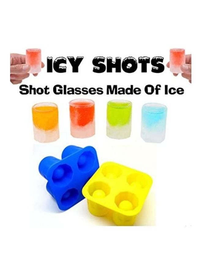 4-Cups Silicone Trays Red One Size