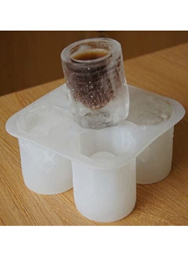 4-Cups Silicone Trays Red One Size
