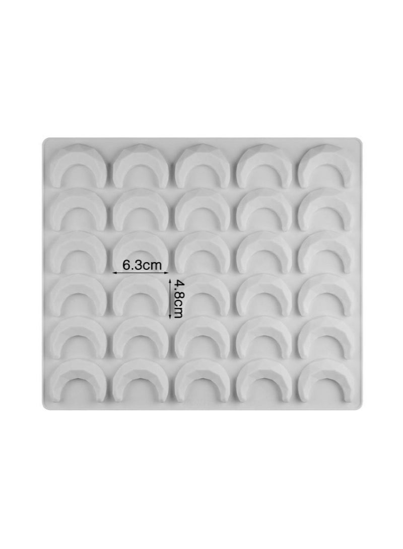 30 Cavity Moon Modeling Silicone Baking Mold Chocolate Fudge Making Mould DIY Cake Baking Decoration Making Silicone Baking Tray