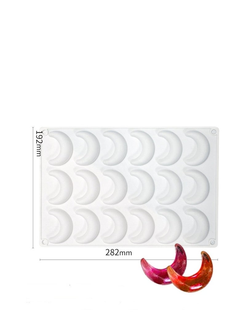 18 Cavity Moon Modeling Silicone Baking Mold Chocolate Fudge Making Mould DIY Cake Baking Decoration Making Silicone Baking Tray
