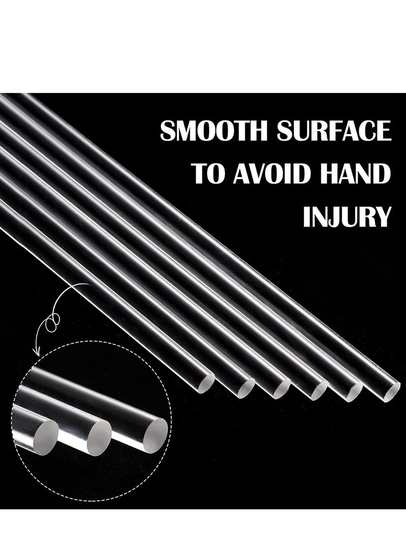 100 Pieces Acrylic Lollipop Sticks 6 Inch Clear Reusable Rods for Making Lollipops Cake Pops Candies Chocolates and Cookies