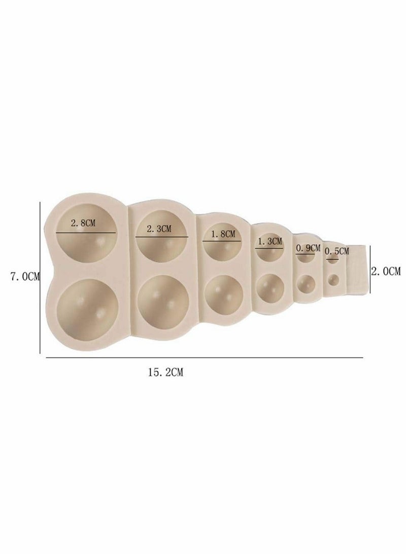 Rope Mould Pearl Fondant Semi Sphere Bubble Half Round Silicone Cake Decoration Moulds for Kitchen DIY Chocolate Candy Baking Tool
