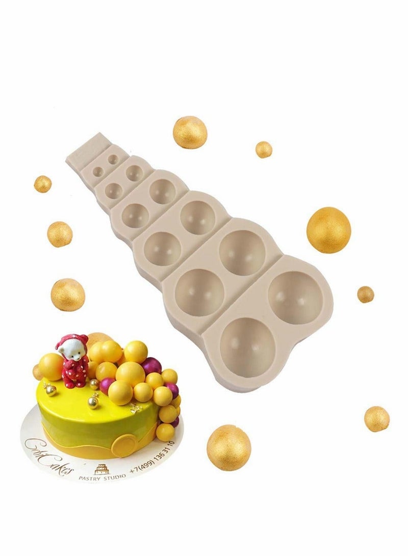 Rope Mould Pearl Fondant Semi Sphere Bubble Half Round Silicone Cake Decoration Moulds for Kitchen DIY Chocolate Candy Baking Tool