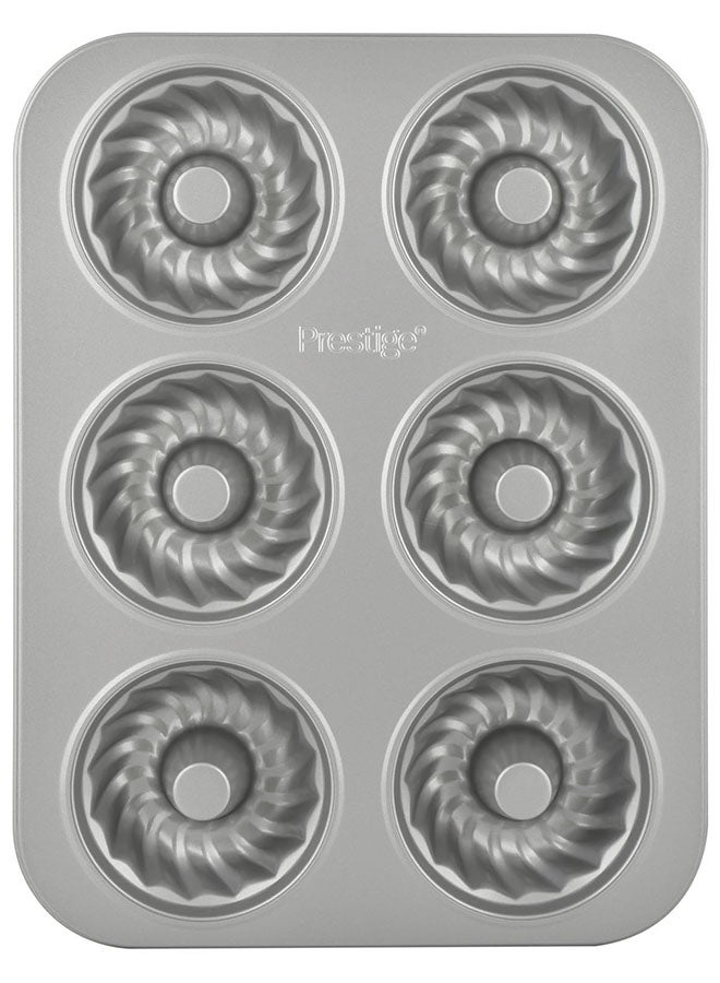 Bakemaster 2 Non-Stick Mini Fluted Mold Pan Grey 35.1 x 26.7 x 3.5cm