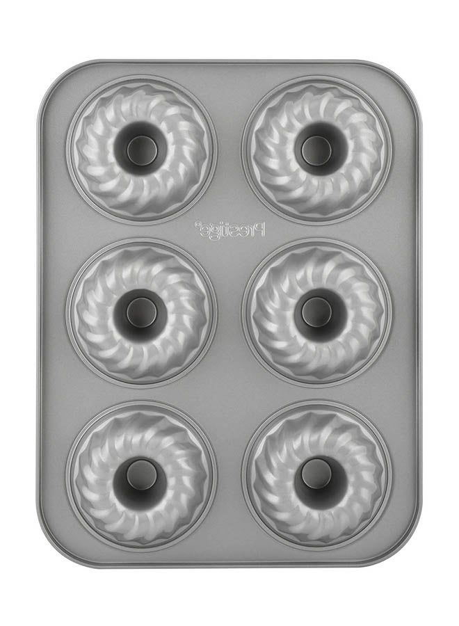Bakemaster 2 Non-Stick Mini Fluted Mold Pan Grey 35.1 x 26.7 x 3.5cm