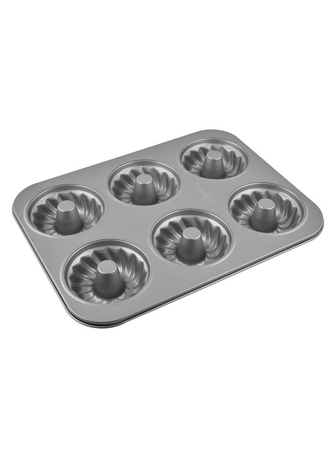 Bakemaster 2 Non-Stick Mini Fluted Mold Pan Grey 35.1 x 26.7 x 3.5cm