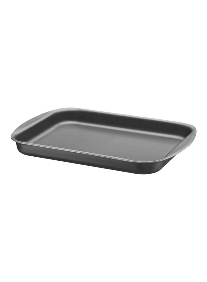 Brasil 28cm 2L Graphite Aluminum Flat Roasting Pan with Interior and Exterior Starflon Max PFOA Free Nonstick Coating Brown 28cm