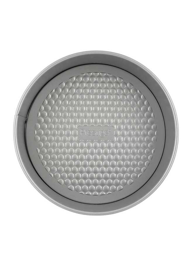 Loose Base Round Cake Pan Metal Silver 25cm