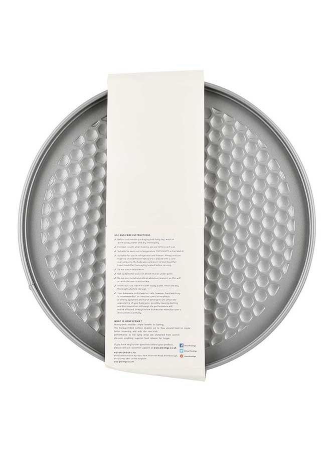 Loose Base Round Cake Pan Metal Silver 25cm