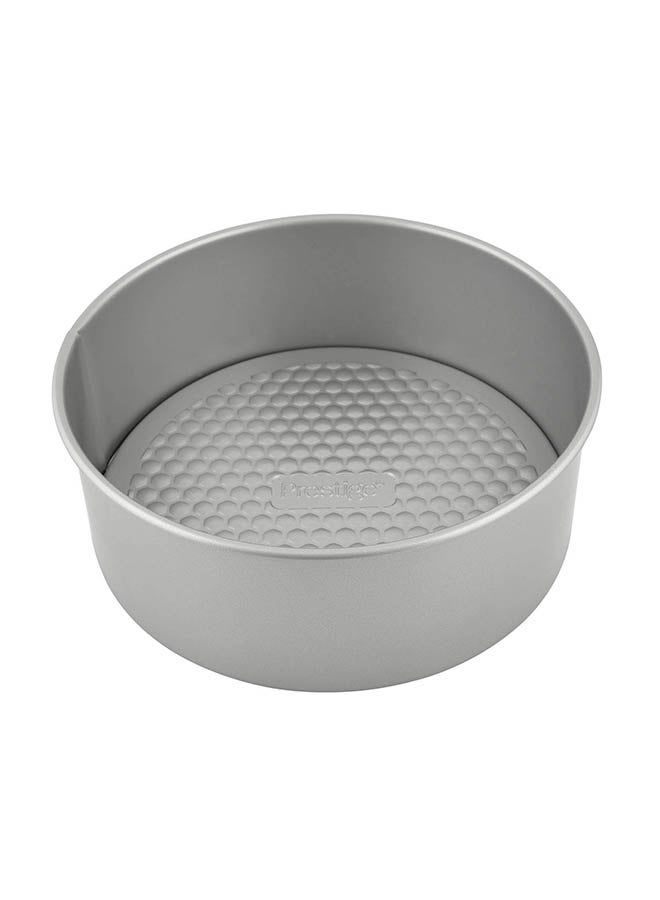 Loose Base Round Cake Pan Metal Silver 25cm
