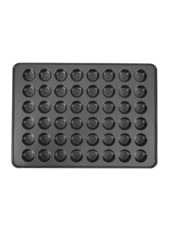 48-Cavities Mini Muffin Bakeware Pan Black 15x21inch