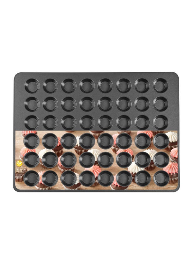 48-Cavities Mini Muffin Bakeware Pan Black 15x21inch