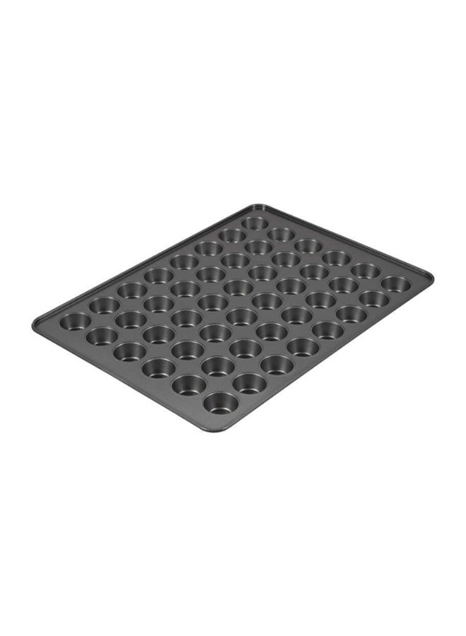 48-Cavities Mini Muffin Bakeware Pan Black 15x21inch