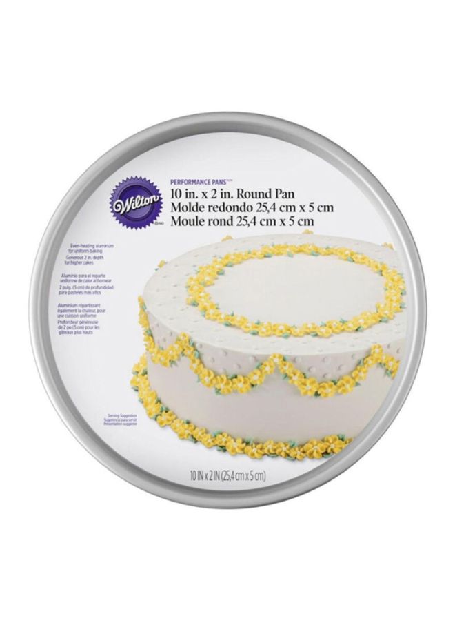 Performance Round Cake Pan Silver 10x2inch