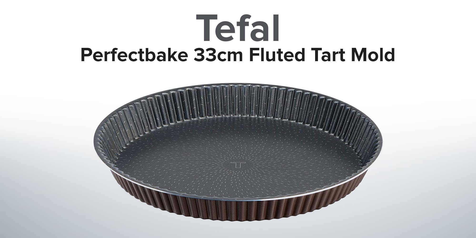 Perfectbake 33Cm Fluted Tart Mold Aluminum Non-Stick Dark Grey 33cm