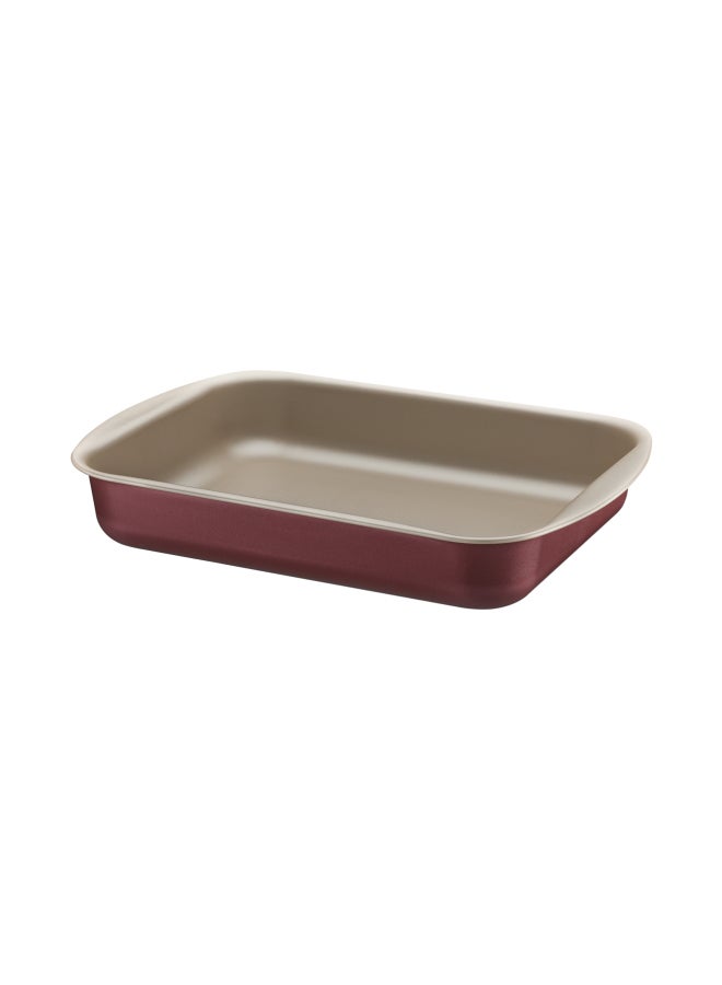 Brasil 34cm 4.9L Red Aluminum Deep Roasting Pan with Interior and Exterior Starflon Max PFOA Free Nonstick Coating Red