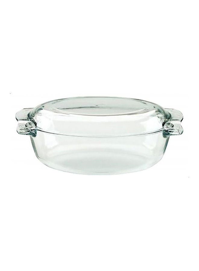 Oval Casserole Classic W/ Lid Clear 4Liters