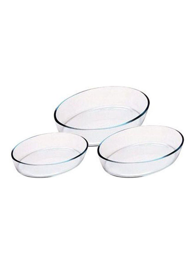 Oval  Roaster Set Clear 30,35,39cm