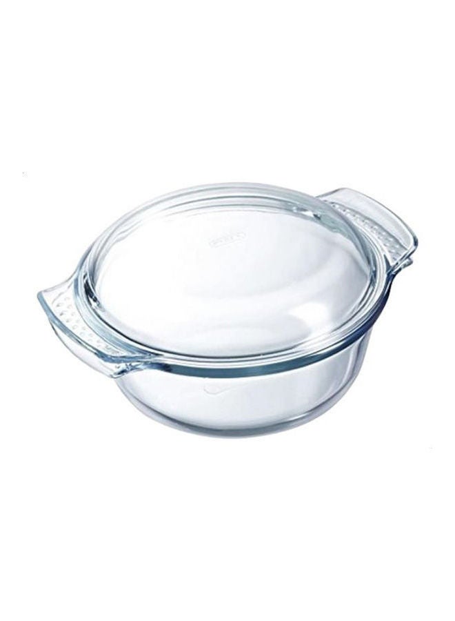 Round Casserole W/ Lid Clear