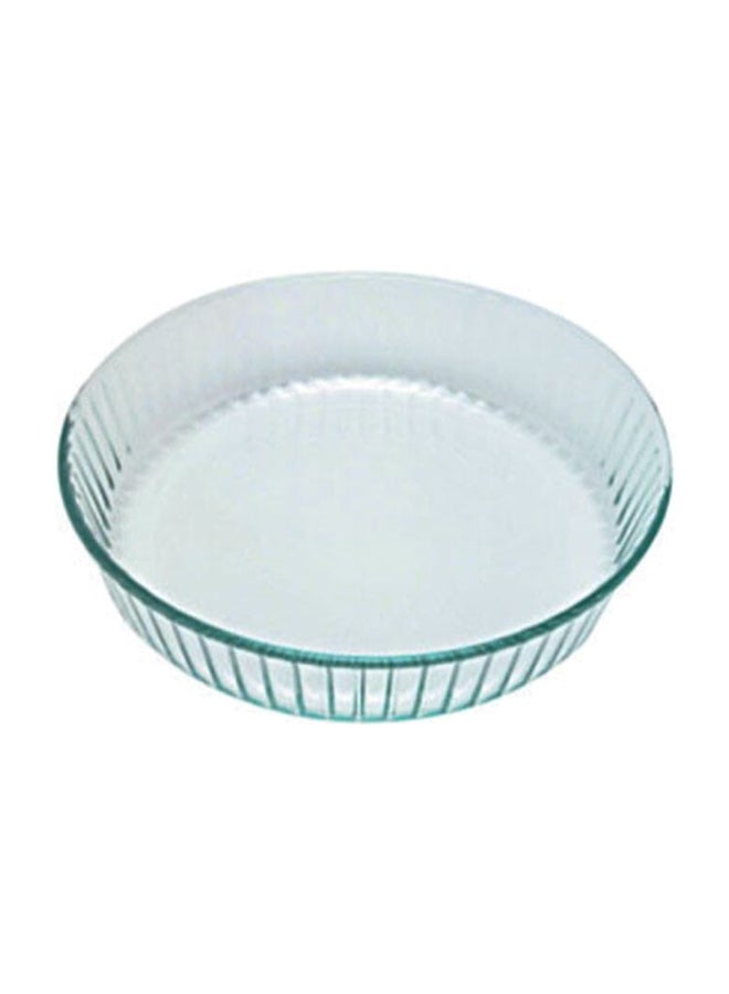 Deep Flan Round Dish Clear 26cm