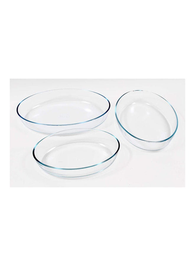 Glass Oven Dishes Set Of 3 Pc - Clear Clear ‎30.81 x 25.44 x 8.7cm