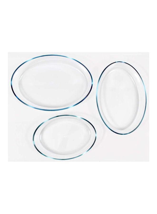 Glass Oven Dishes Set Of 3 Pc - Clear Clear ‎30.81 x 25.44 x 8.7cm