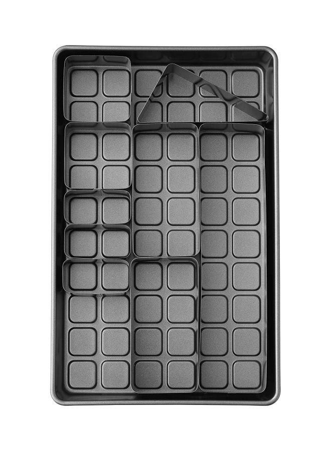 10-Piece Celebration Pan Set Grey 36.5x22.5x5.08cm