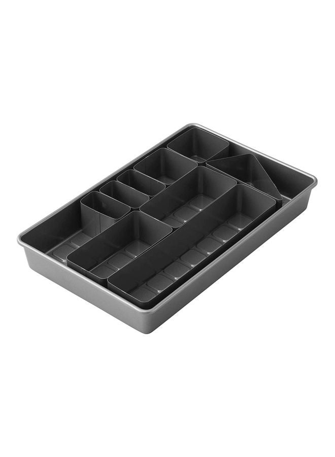 10-Piece Celebration Pan Set Grey 36.5x22.5x5.08cm