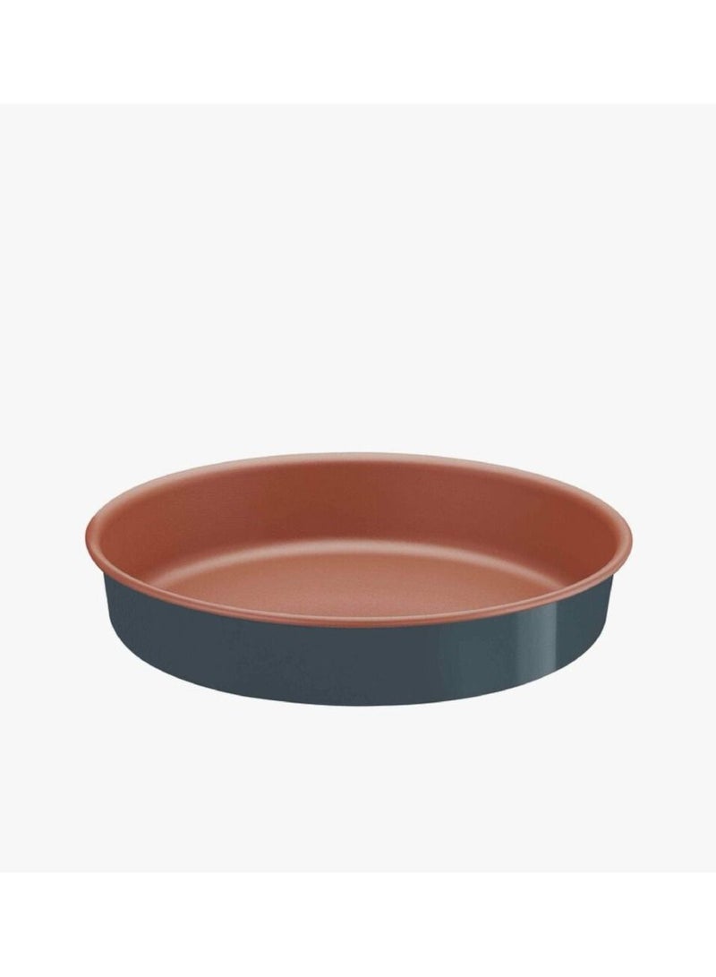 Since 1911,Made in Brazil- Bakery 22cm 1.8L Graphite Gray Aluminum Round Roasting Pan with Interior Copper Starflon T1 PFOA Free Nonstick Coating