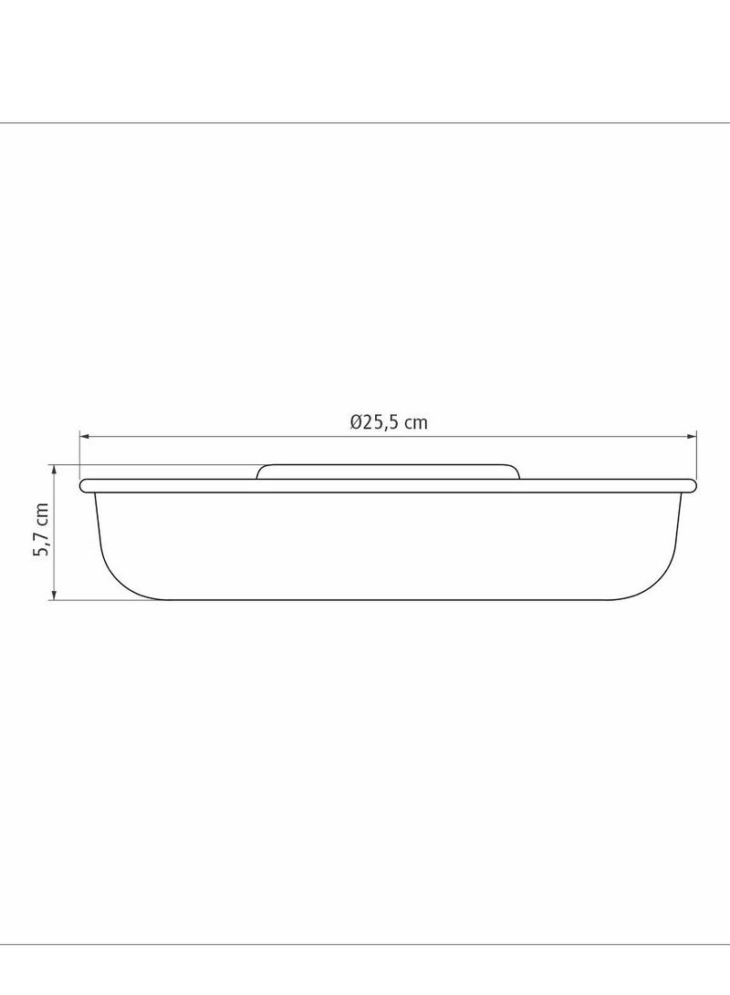 Since 1911,Made in Brazil- Vermont 24cm 1.4L Graphite Aluminum Cake Pan with Copper Interior Starflon Max PFOA Free Nonstick Coating
