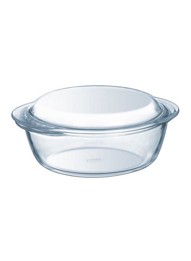 Round Casserole W/ Lid Clear