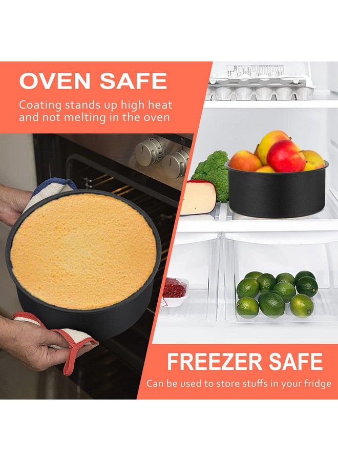 Cake Pan 6’’ X 2.75’’ Coated Birthday Wedding Cake Pan Round Baking Pans With Stainless Steel Core & Nonstick Coating Toxic Free Oven Safe & Antimelt Deep Straight Side Set Of 2