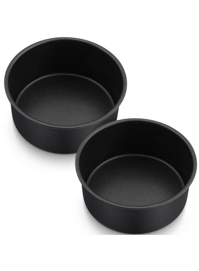 Cake Pan 6’’ X 2.75’’ Coated Birthday Wedding Cake Pan Round Baking Pans With Stainless Steel Core & Nonstick Coating Toxic Free Oven Safe & Antimelt Deep Straight Side Set Of 2