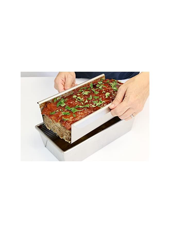 Pan Bakeware Aluminized Steel Meat Loaf Pan With Insert