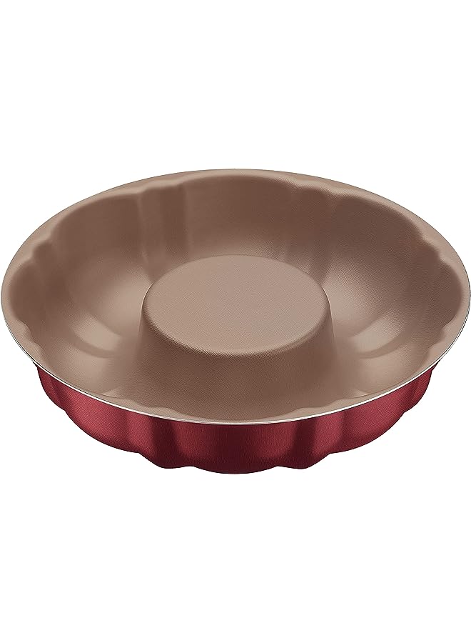 Brasil 24cm 2L Red Aluminum Cake Pan with Interior and Exterior Starflon Max PFOA Free Nonstick Coating