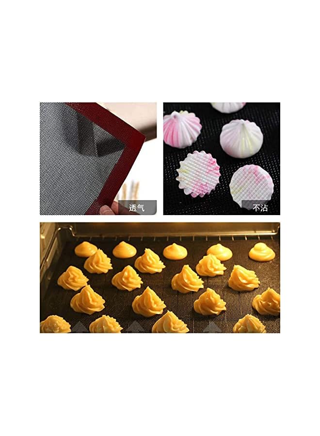 Silicone Baking Mat Sheet Non-Slip Washable Reusable Baking Tray Washable Reusable Non-Stick Tray Liner for Bake Pans and Rolling Heat-Resistant Cooking Bakeware Mat BPA 40x30cm