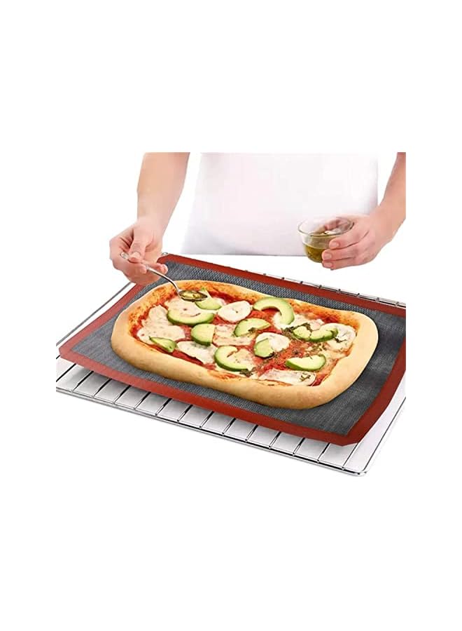 Silicone Baking Mat Sheet Non-Slip Washable Reusable Baking Tray Washable Reusable Non-Stick Tray Liner for Bake Pans and Rolling Heat-Resistant Cooking Bakeware Mat BPA 40x30cm