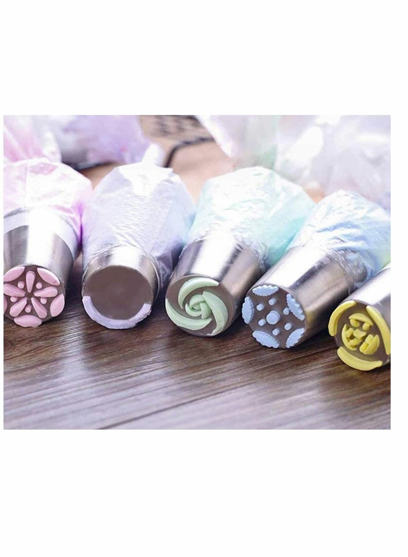 27pcs Russian Piping Tips Cake Decorating Tips Icing Piping Nozzles Tool Piping Ball Tips Cake Decorating Supplies Kits DIY Baking Tools for Cake Cookies Dessert Pastry Decoration