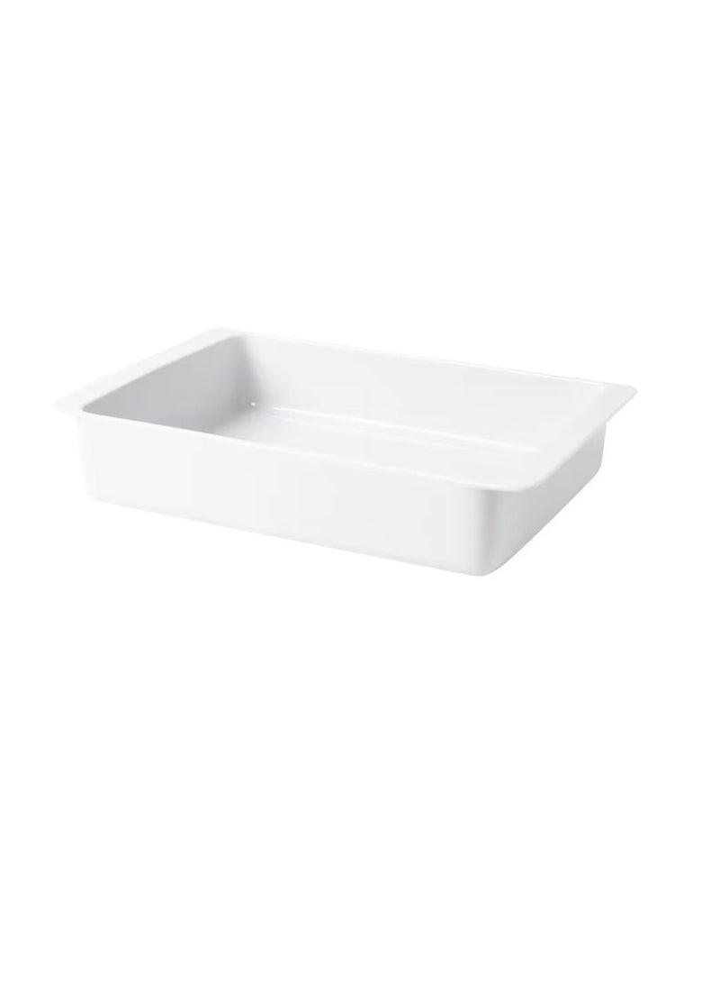 Oven dish white 38x26 cm