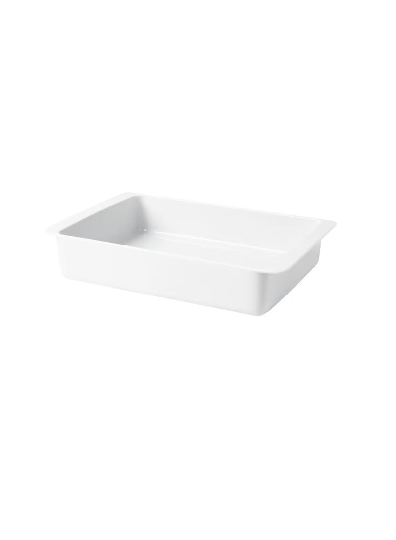 Oven dish white 38x26 cm