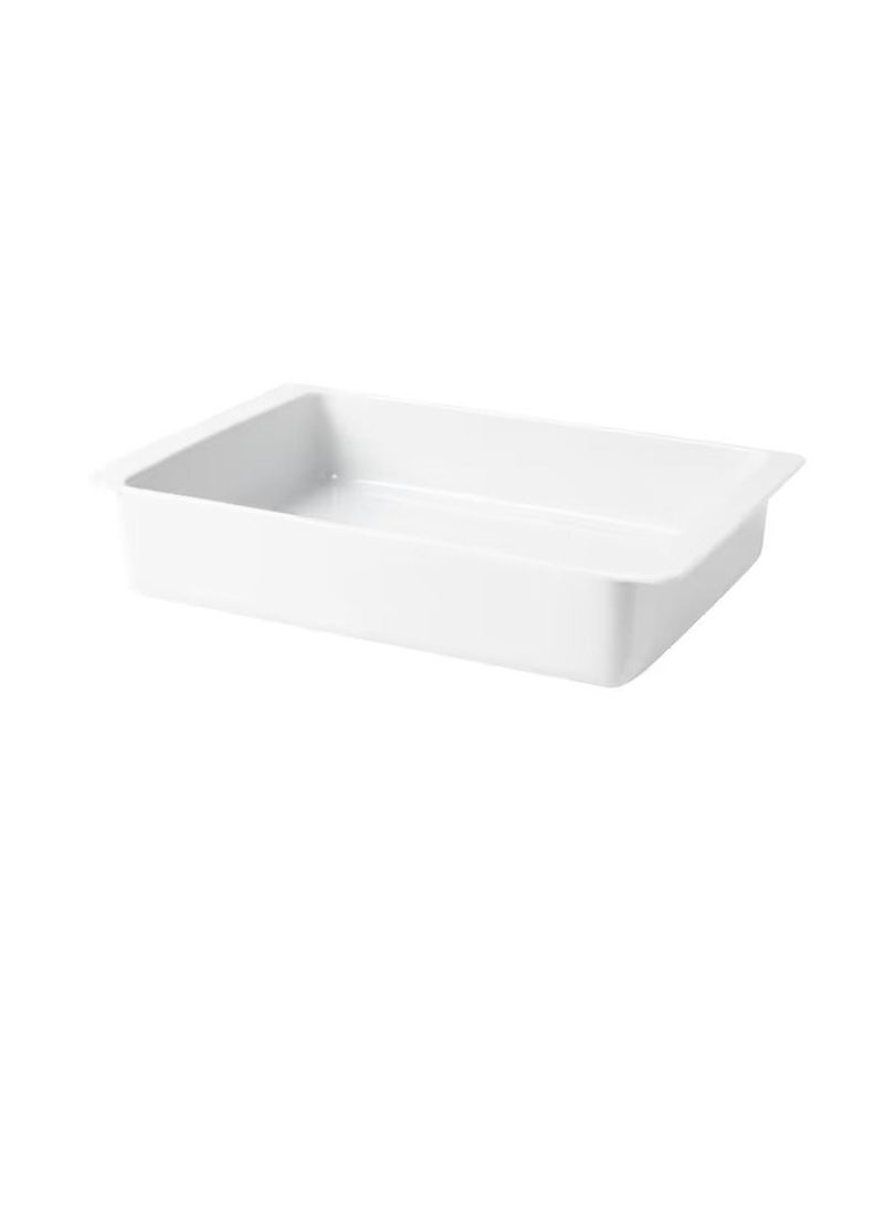 Oven dish, white38x26 cm