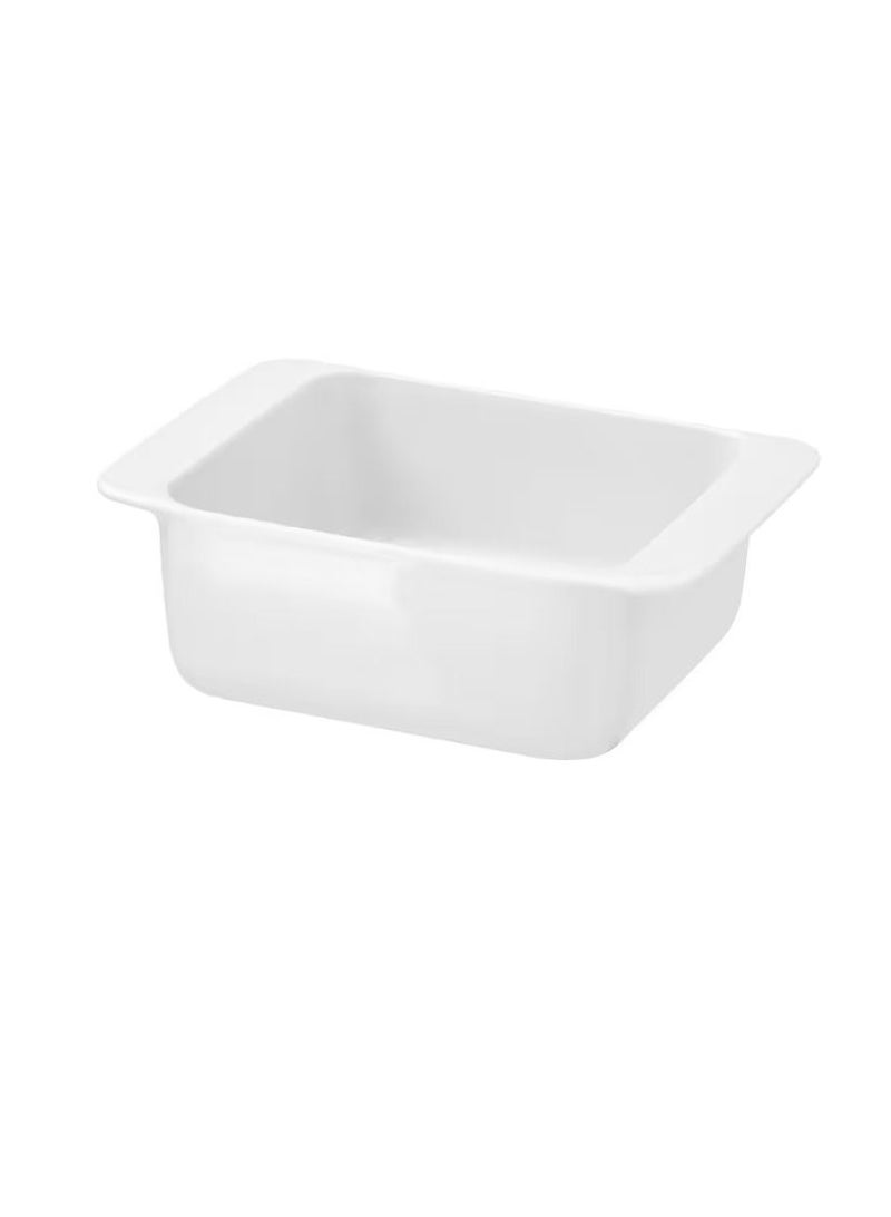 Oven dish, white18x13 cm