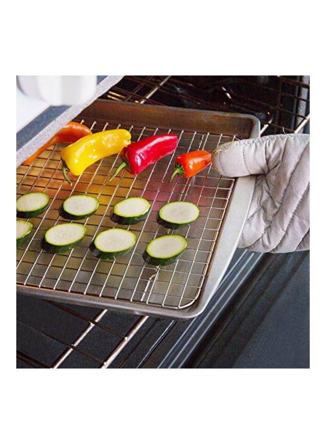 Baking And Cooling Rack Silver 10x15inch