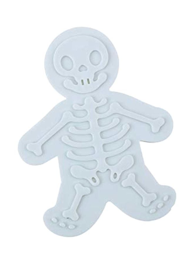 Skeleton Themed Cookie Stamper White 7x4.1x0.8inch