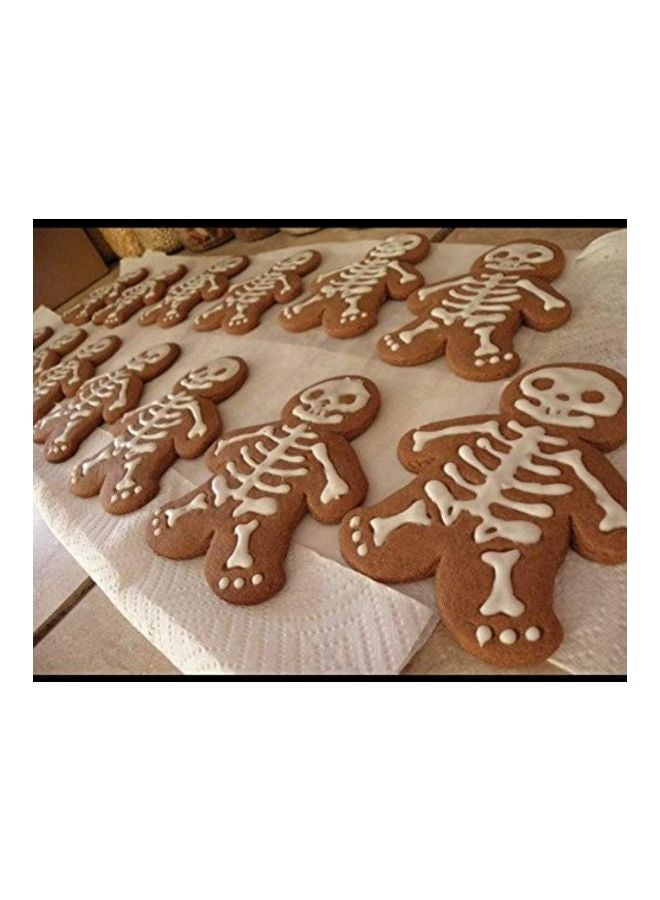 Skeleton Themed Cookie Stamper White 7x4.1x0.8inch